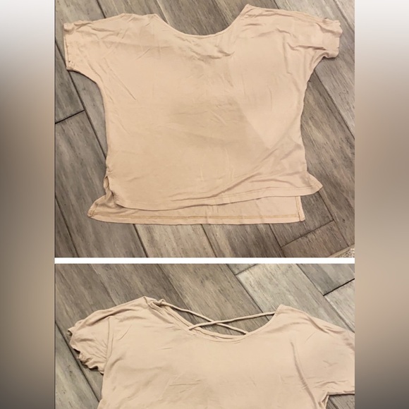 2008-2012? Forever 21 Crop-style t shirt, w cold shoulder & back strap-S - Picture 2 of 7